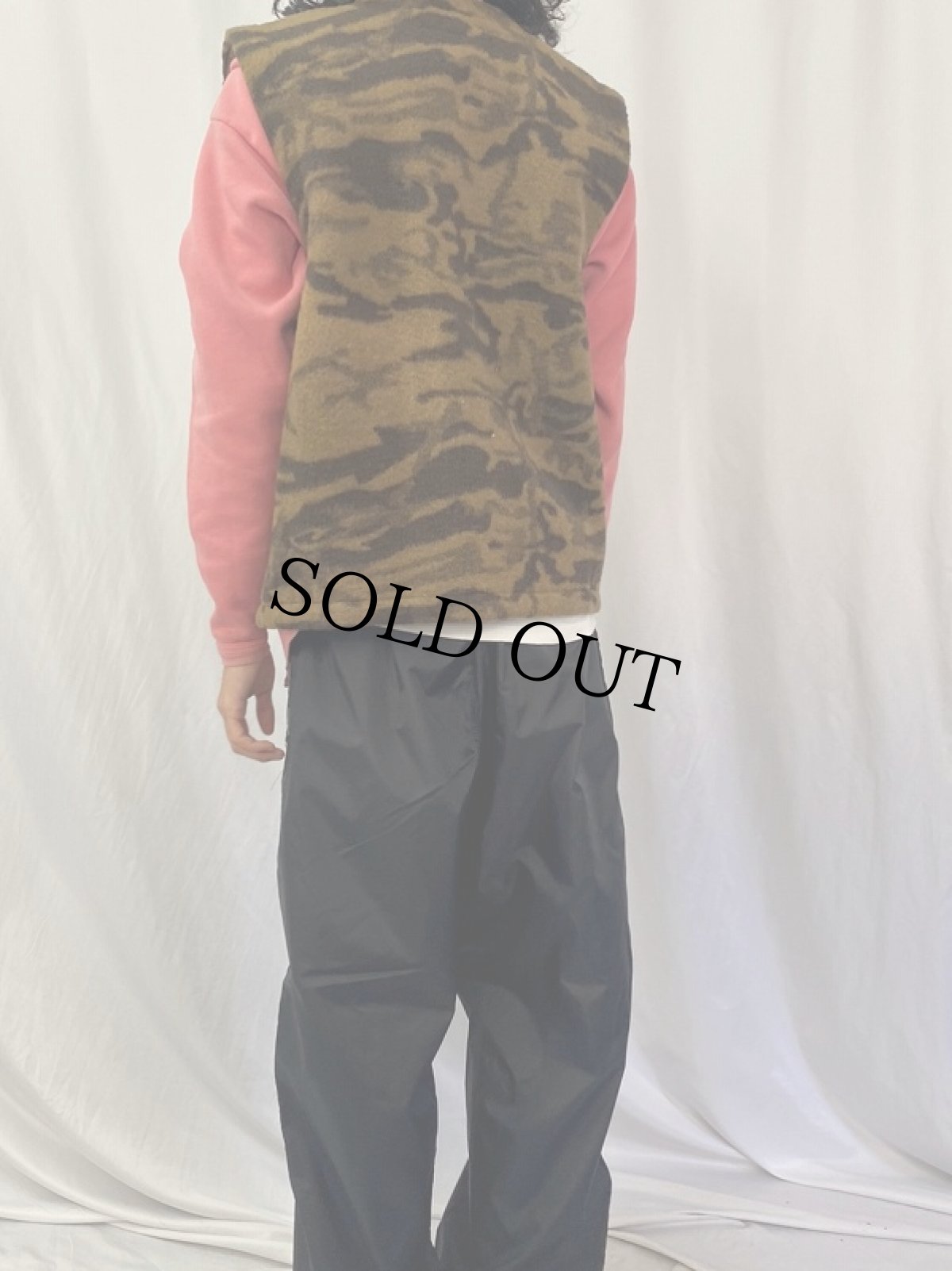 画像4: Columbia ウッドランドカモ柄 フリースハンティングベスト M (4)