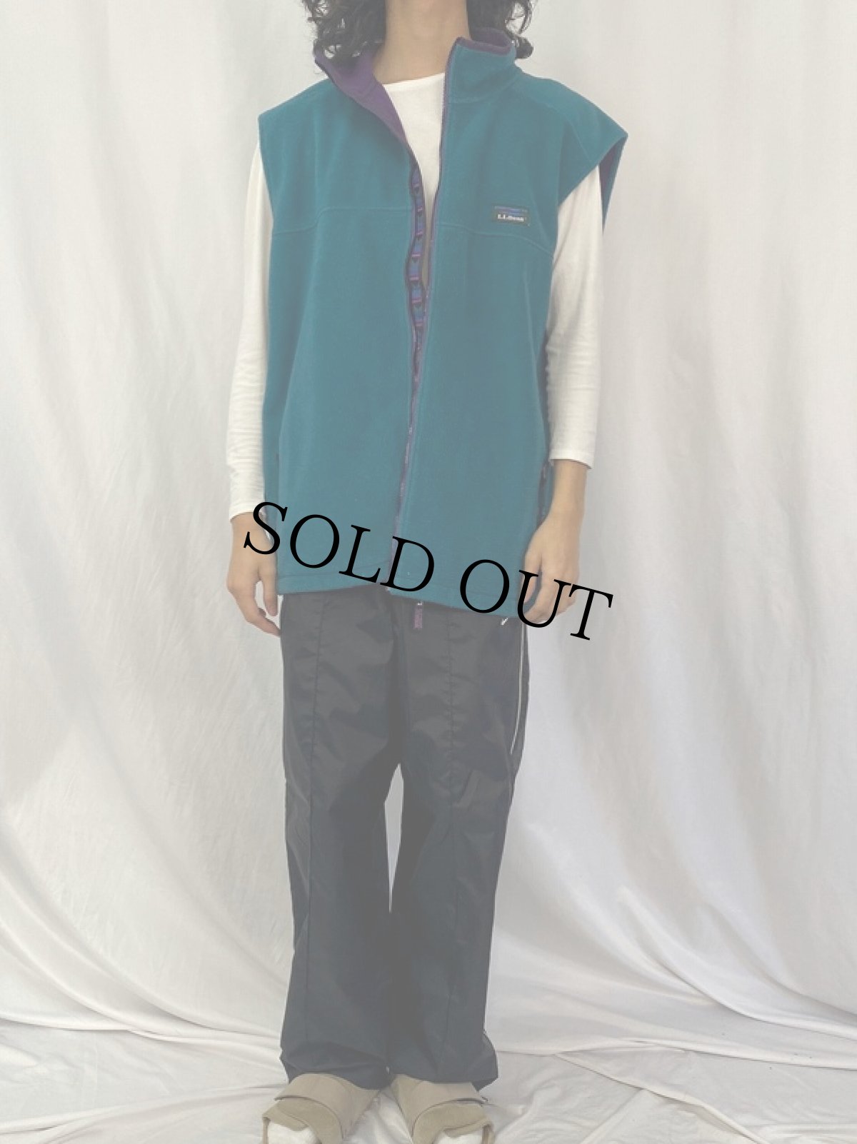 画像2: 80〜90's L.L.Bean フリースベスト (2)