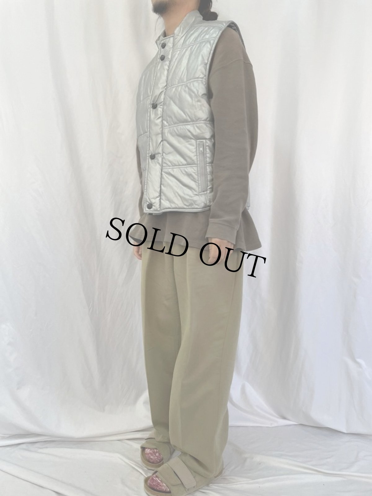 画像3: 90's ARMANI EXCHANGE 中綿入り ナイロンベスト L (3)