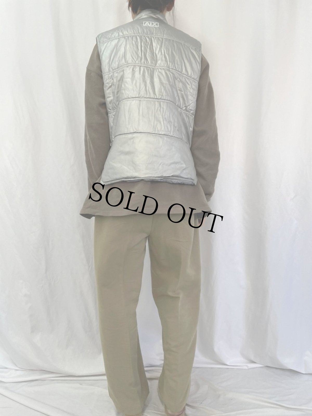 画像4: 90's ARMANI EXCHANGE 中綿入り ナイロンベスト L (4)