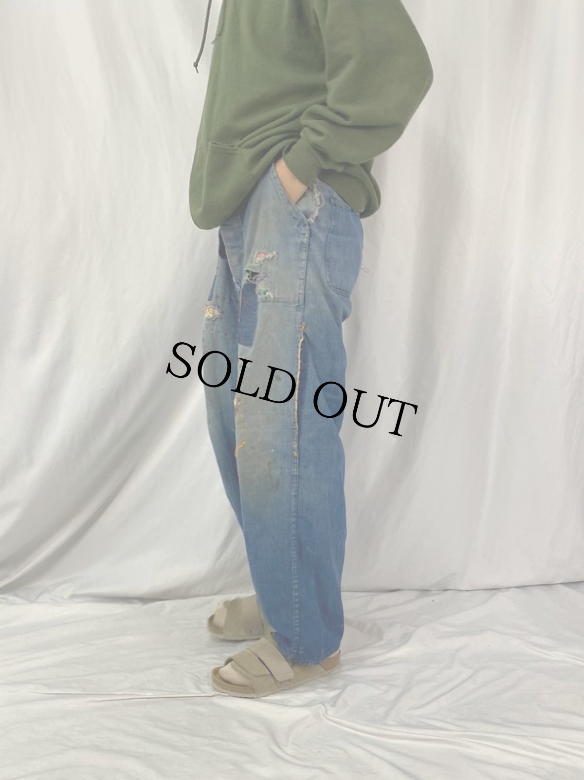 画像3: 40's U.S.NAVY デニムワークトラウザーズ W37 (3)