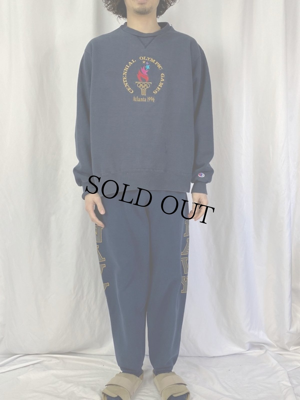 画像3: 90's Champion USA製 "Atlanta 1996" 刺繍スウェット XL (3)