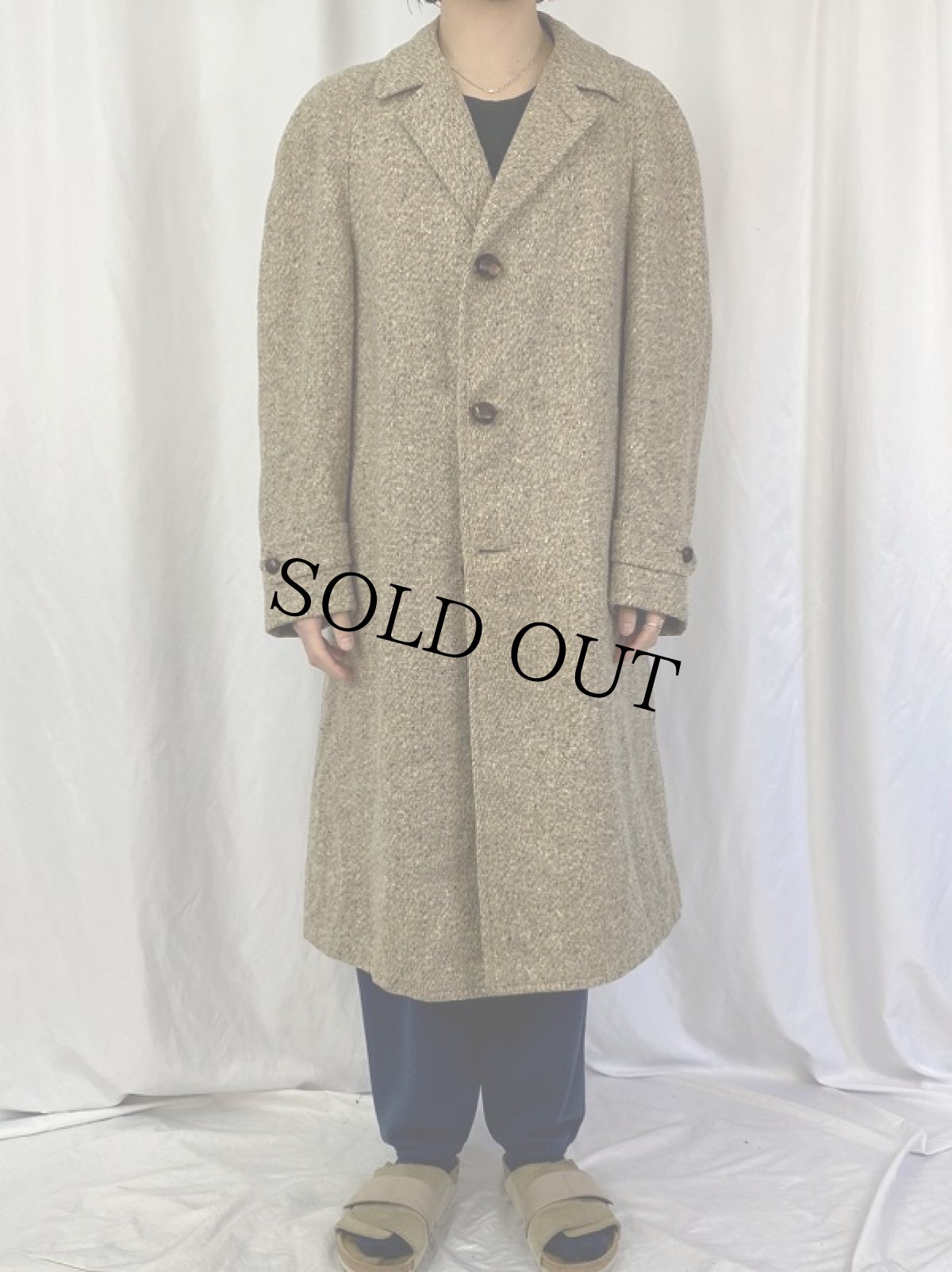 画像2: 〜80's RICHMAN BROTHERS ミックスカラー ウールコート (2)