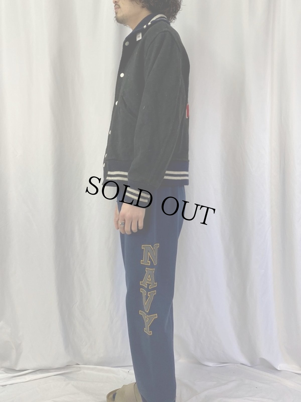 画像3: "TUSKY VALLEY" ワッペン付き ウールスタジャン (3)