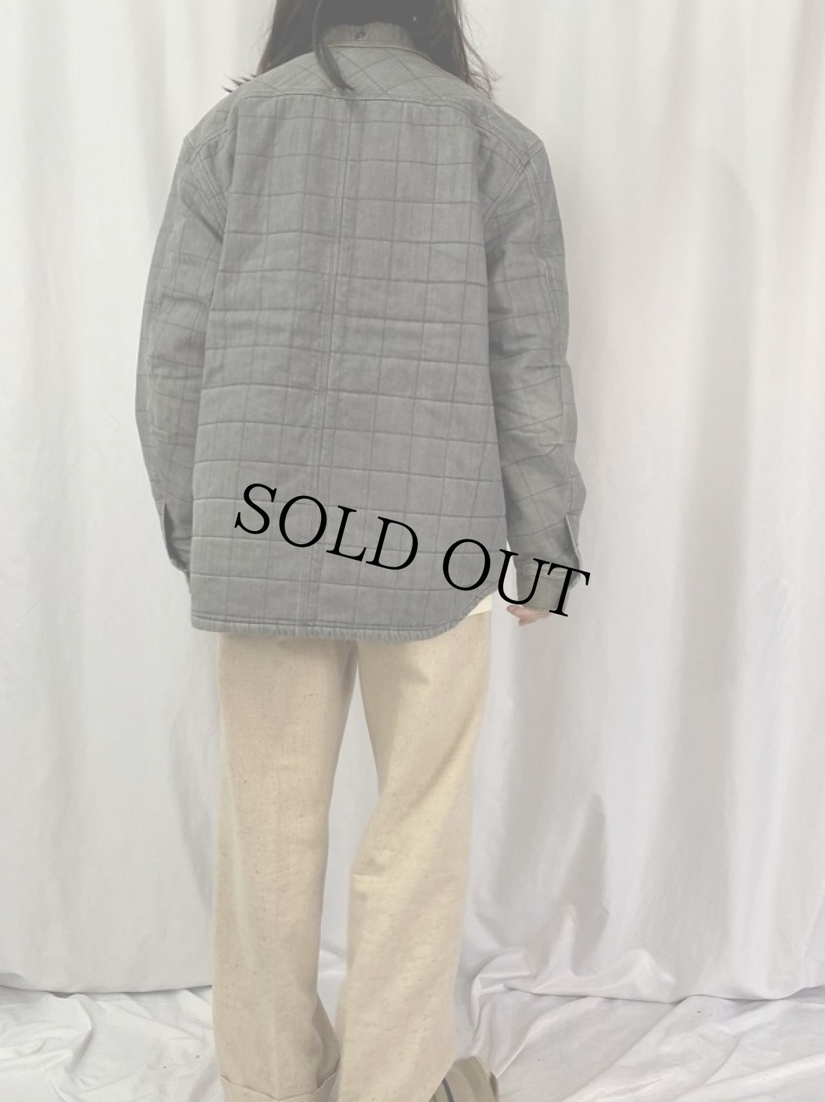 画像4: Patagonia 格子柄 デニムカバーオール XL (4)