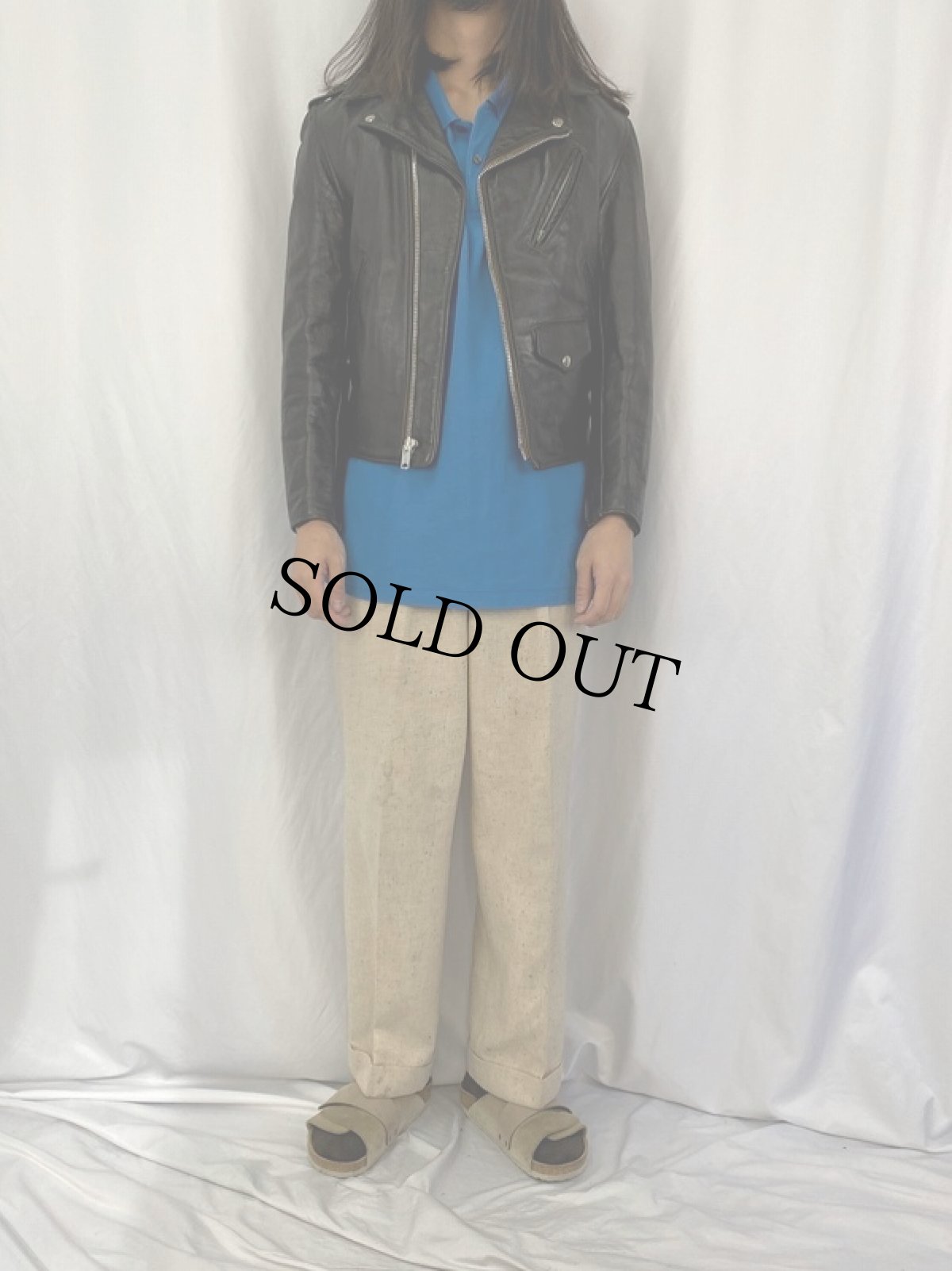 画像2: 70's PERFECTO by Schott ワンスター 牛タグ前期 ダブルライダースジャケット SIZE36 (2)