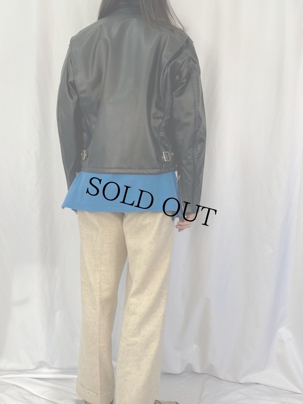 画像4: 80's Schott "DUR O JAC" USA製 キルティングライナー シングルライダースジャケット SIZE40 (4)