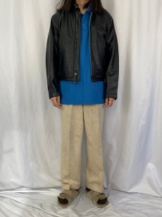 画像2: 80's Schott "DUR O JAC" USA製 キルティングライナー シングルライダースジャケット SIZE40 (2)