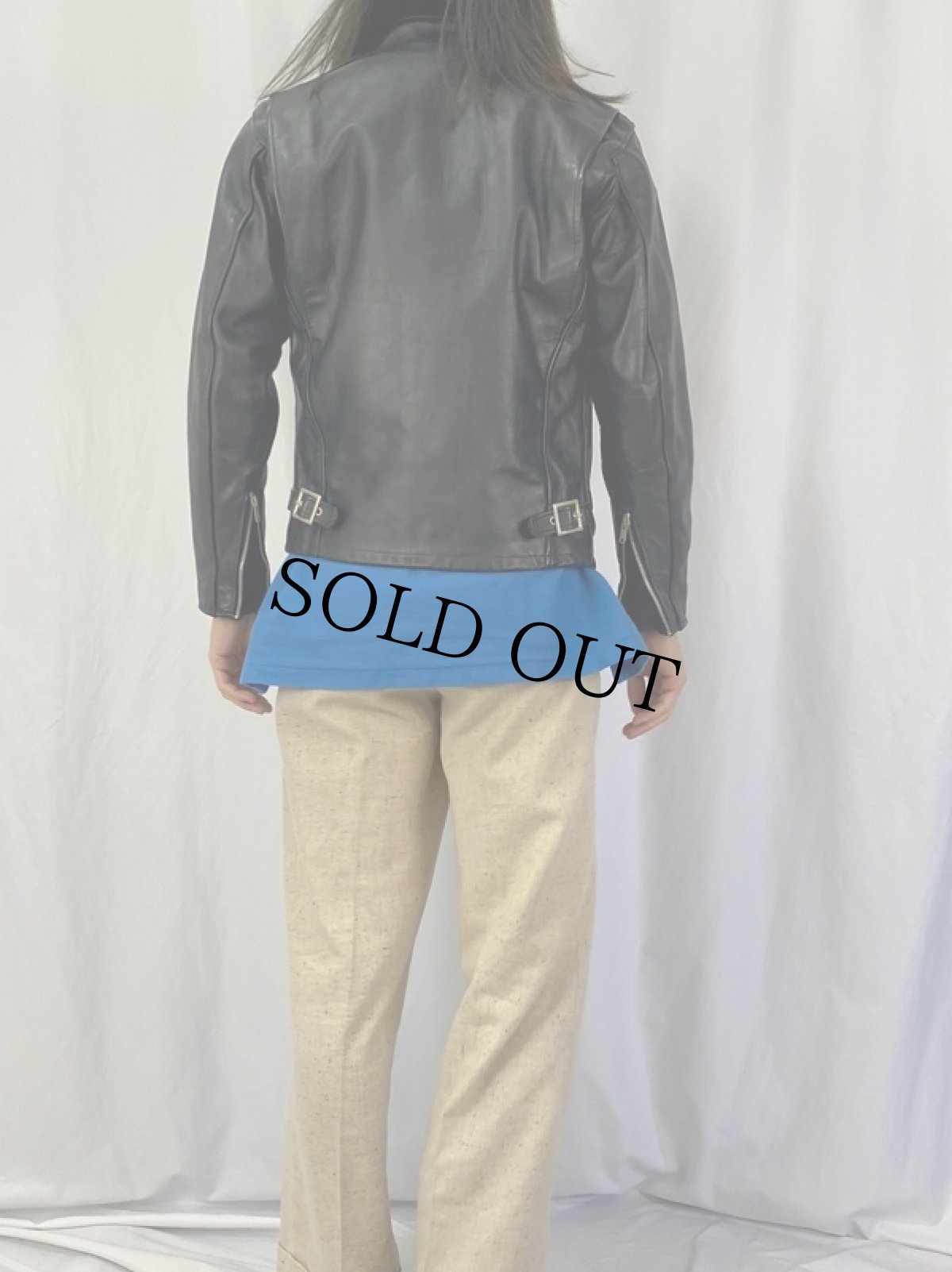 画像4: 80〜90's Schott USA製 ライナー付き シングルライダースジャケット SIZE34 (4)