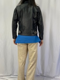 画像4: 80〜90's Schott USA製 ライナー付き シングルライダースジャケット SIZE34 (4)