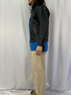 画像3: 80〜90's Schott USA製 ライナー付き シングルライダースジャケット SIZE34 (3)
