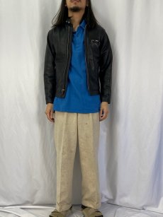 画像2: 80〜90's Schott USA製 ライナー付き シングルライダースジャケット SIZE34 (2)