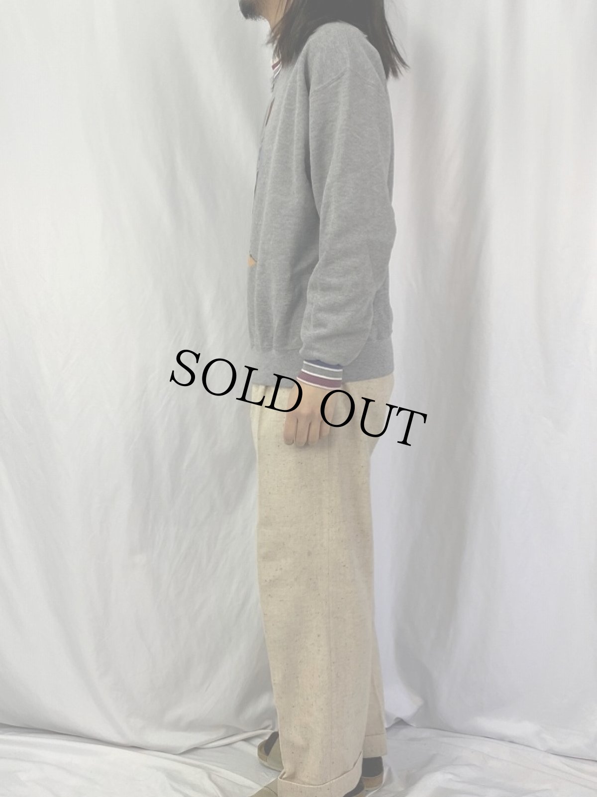 画像4: 90's Budweiser USA製 リブボーダー ビールメーカープリントスウェット  (4)