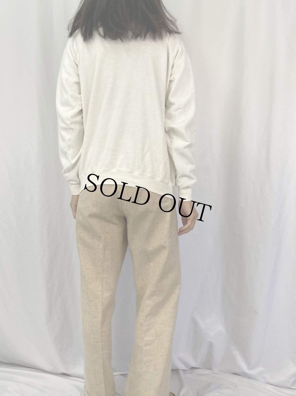 画像5: 80's USA製 "RIM FOUNDATION" プリントラグランスウェット XL (5)