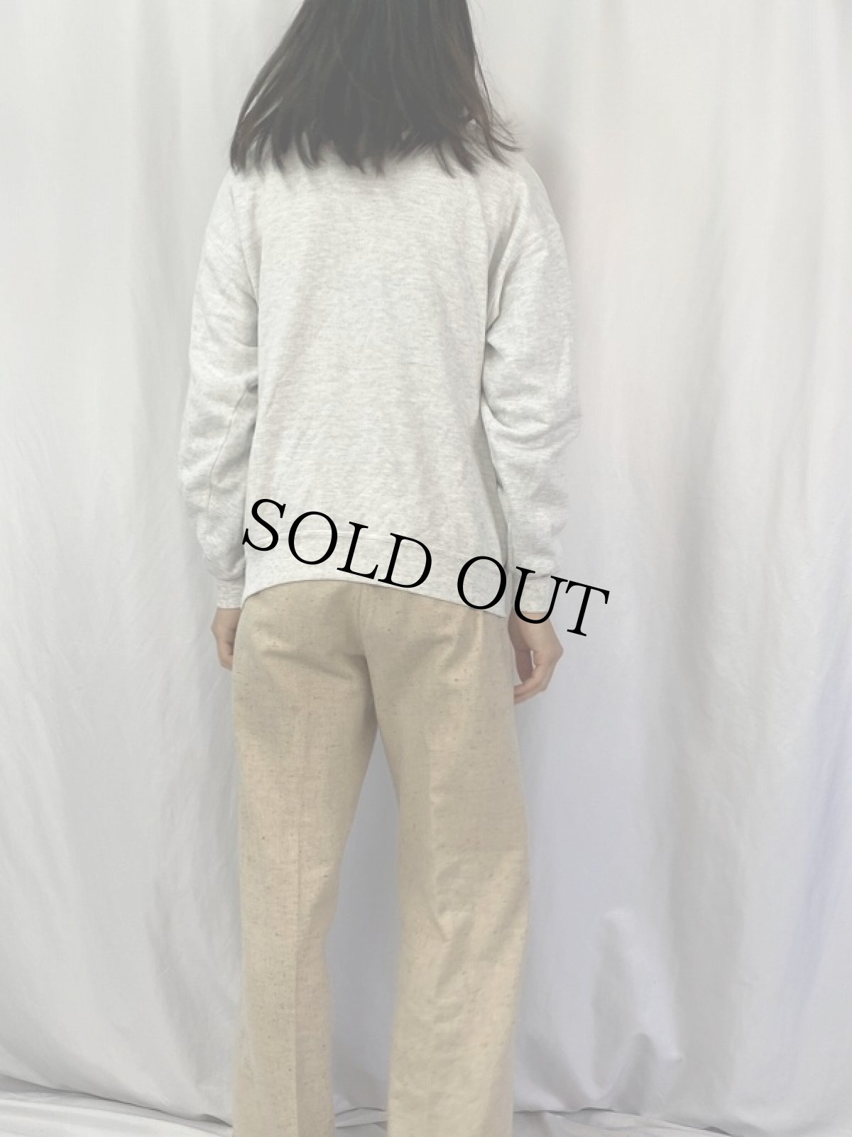 画像4: 90's USA製 "UNITED STATES MARINE CORPS" 前V プリントスウェット L (4)