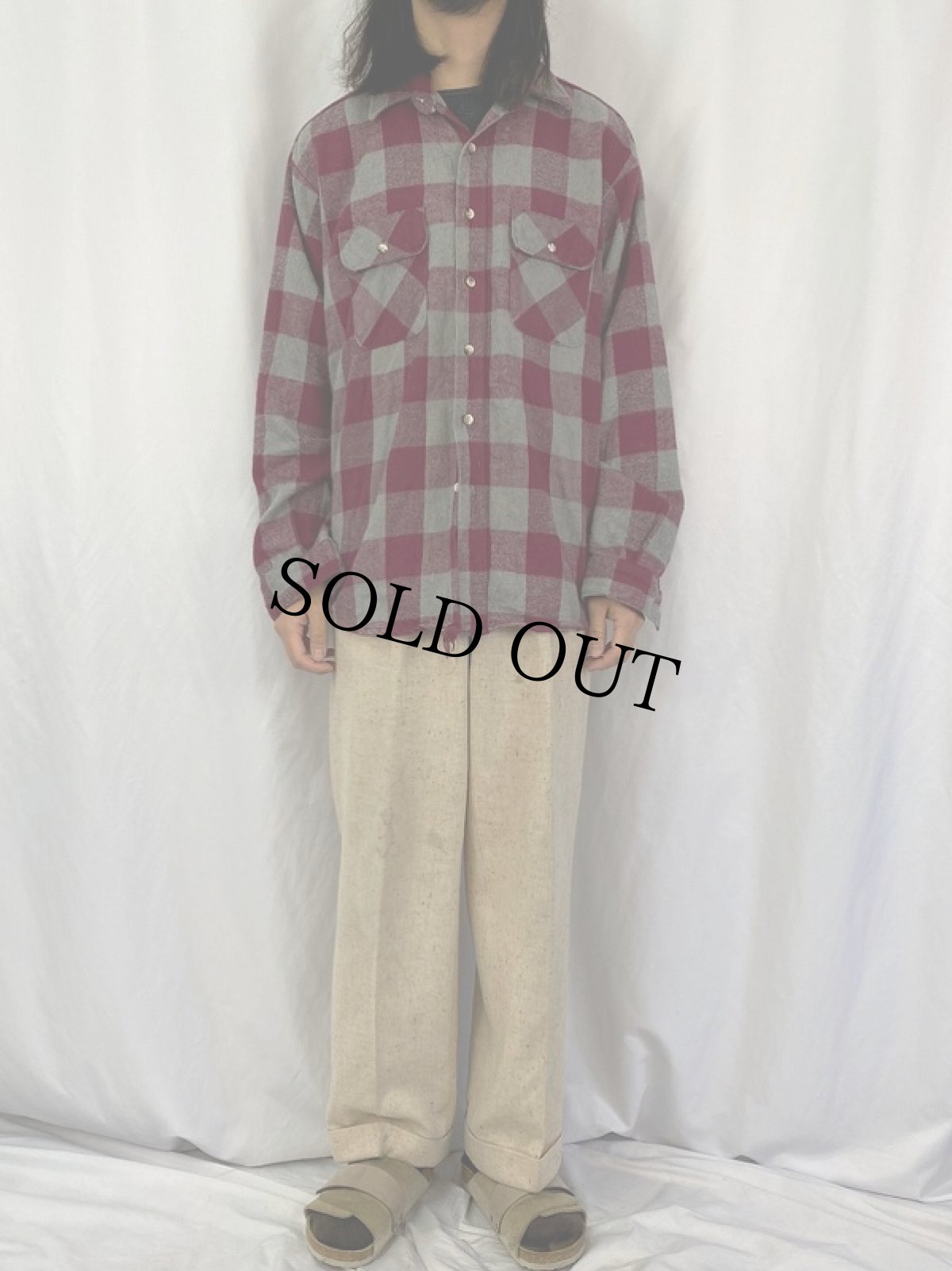 画像2: 80's FIVE BROTHER USA製 チェック柄 ヘビーネルシャツ XL (2)