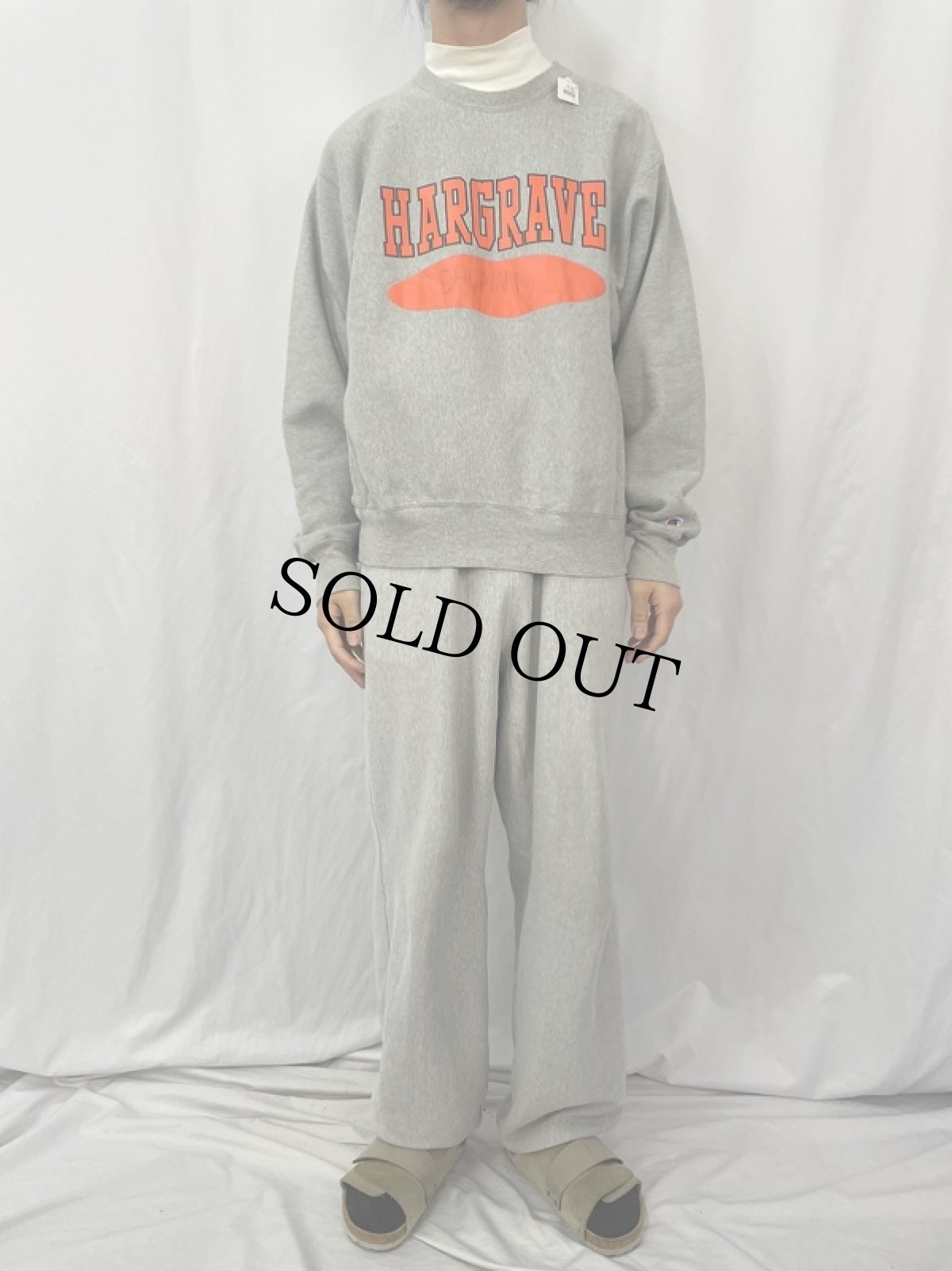 画像2: 00's Champion REVERSE WEAVE "HARGRAVE" プリントスウェット M (2)