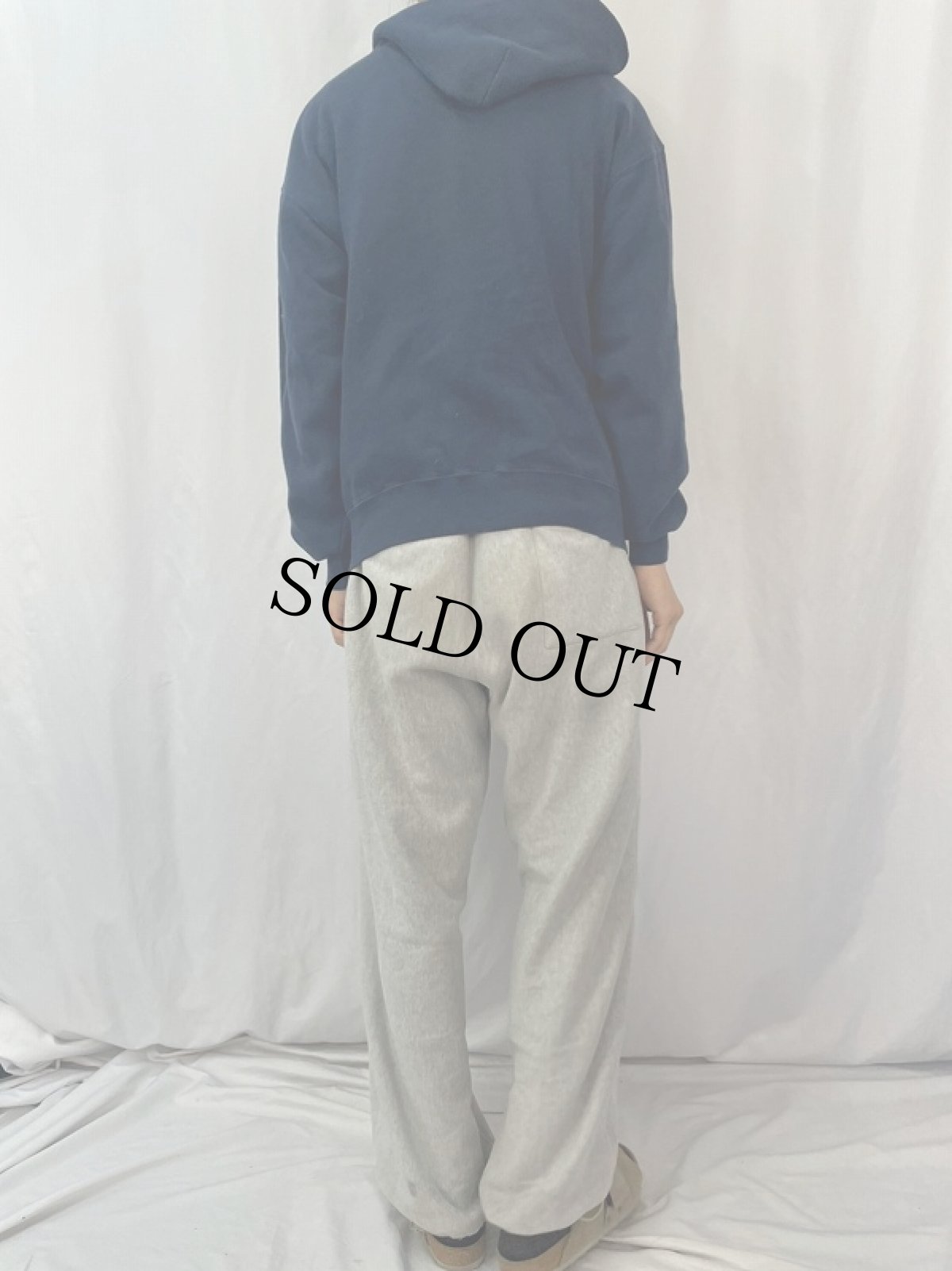 画像4: 90's SOFEE "NAVY" スウェットジップパーカー L (4)