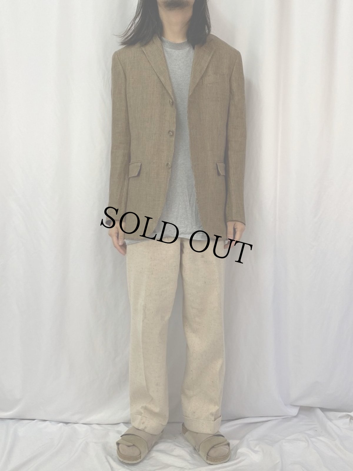 画像2: 90's POLO Ralph Lauren ITALY製 千鳥格子柄 テーラードジャケット (2)