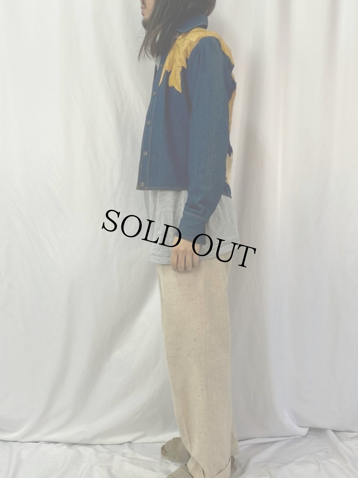 画像3: 70's Antonio Guiseppe USA製 切り替えデザイン デニムシャツジャケット M (3)