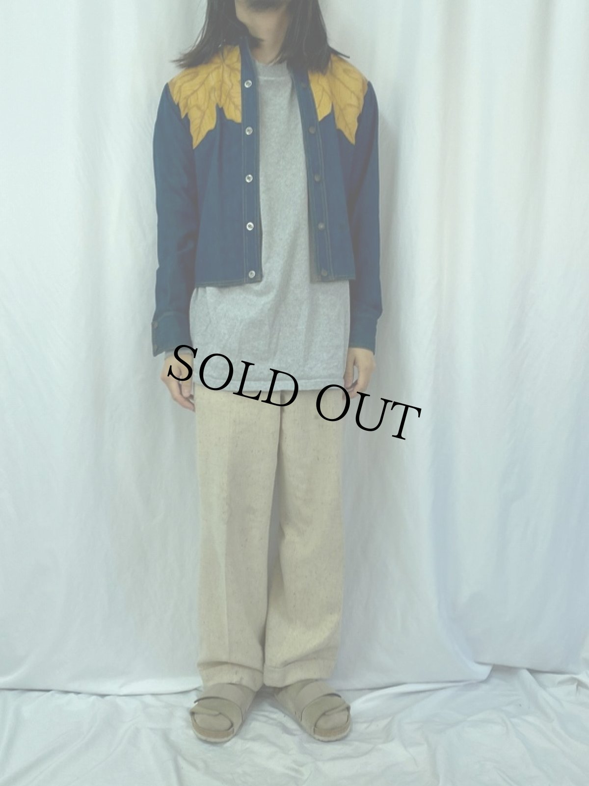 画像2: 70's Antonio Guiseppe USA製 切り替えデザイン デニムシャツジャケット M (2)