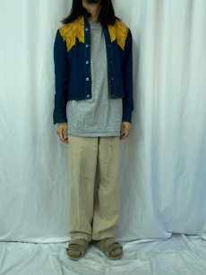 画像2: 70's Antonio Guiseppe USA製 切り替えデザイン デニムシャツジャケット M (2)
