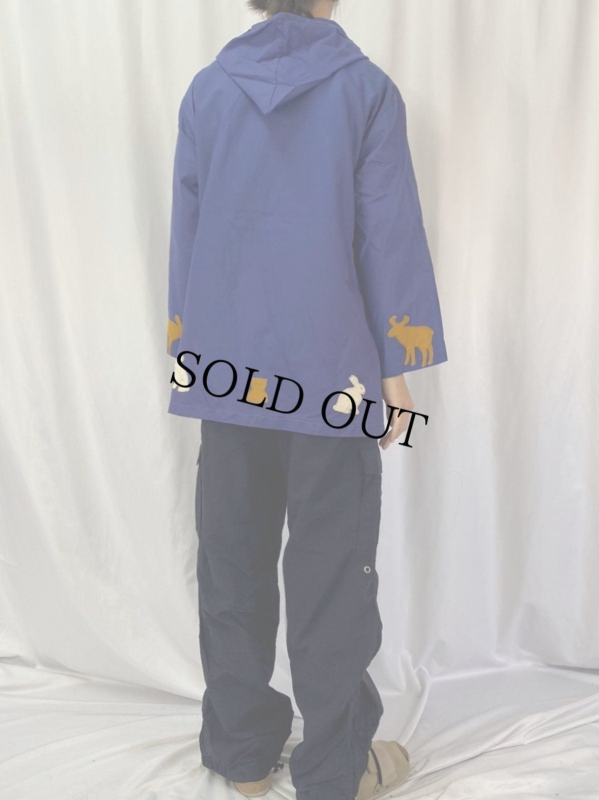 画像4: アニマル柄 ワッペン付き ジップパーカー (4)