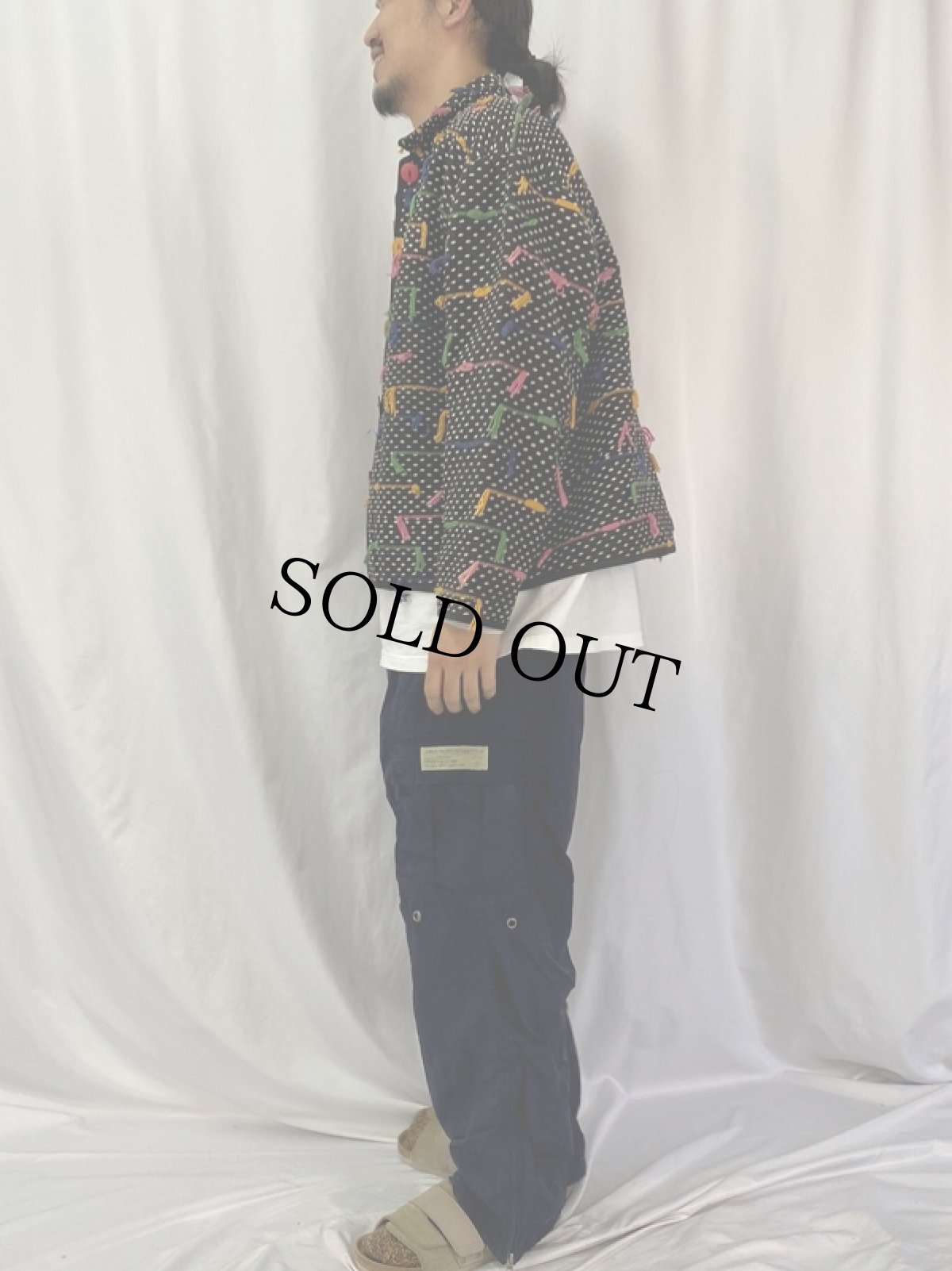 画像3: ドット柄 フリンジデザイン シャツジャケット (3)