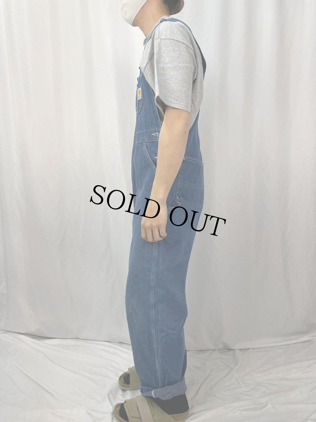 画像3: Carhartt デニムオーバーオール W35 (3)