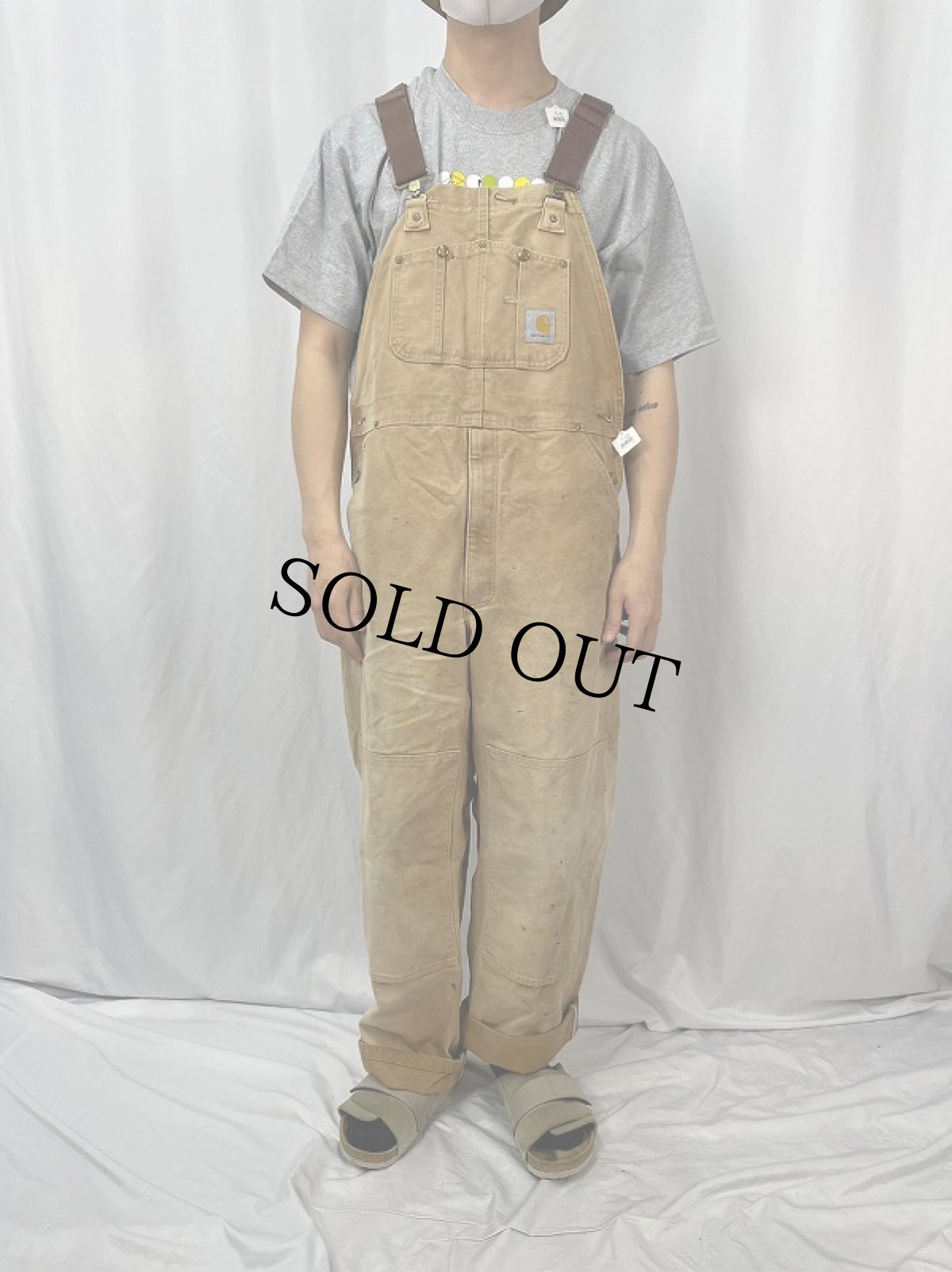 画像2: Carhartt ダブルニー ダックオーバーオール W38 (2)