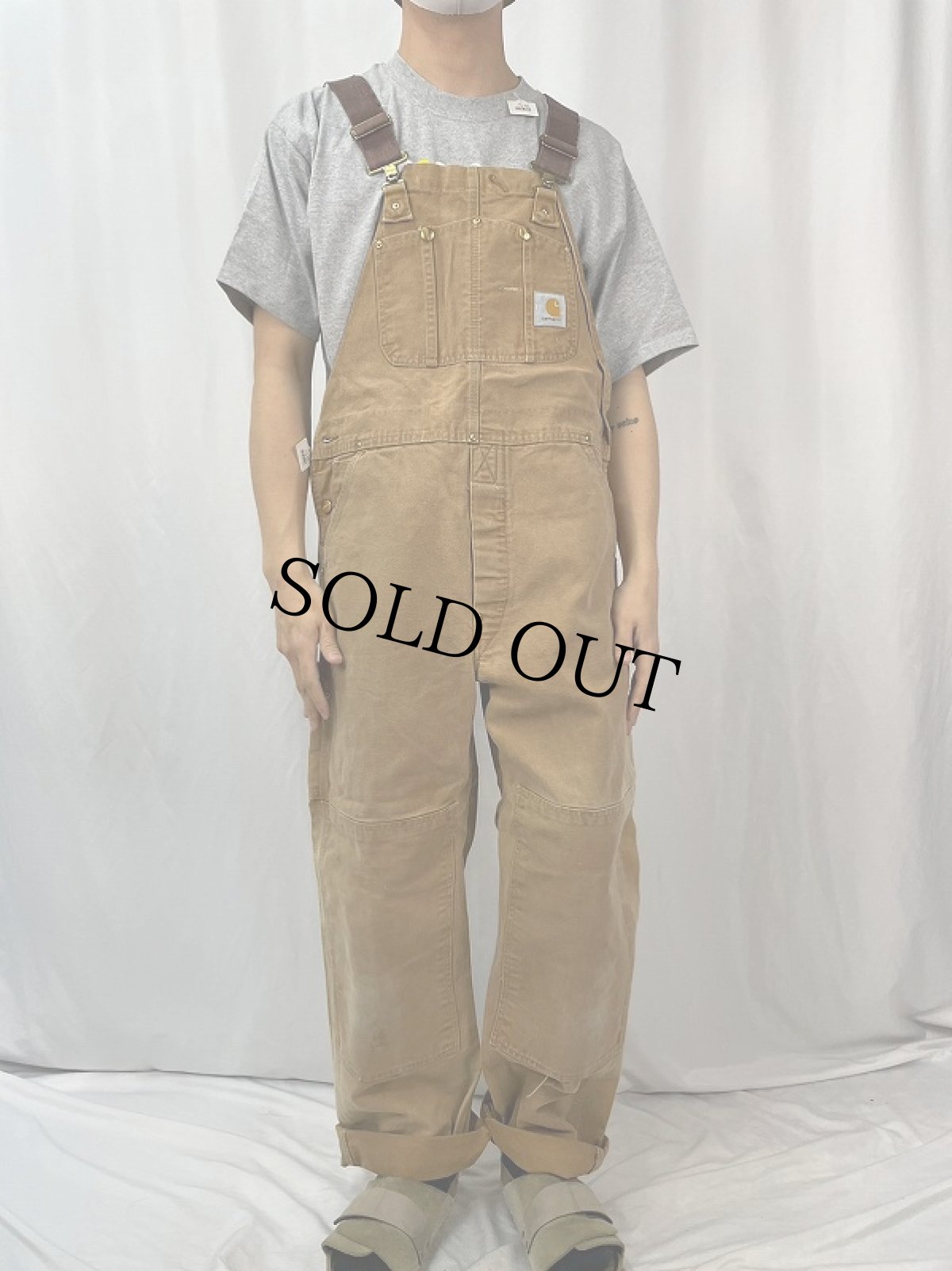 画像2: Carhartt ダブルニー ダックオーバーオール W38 (2)