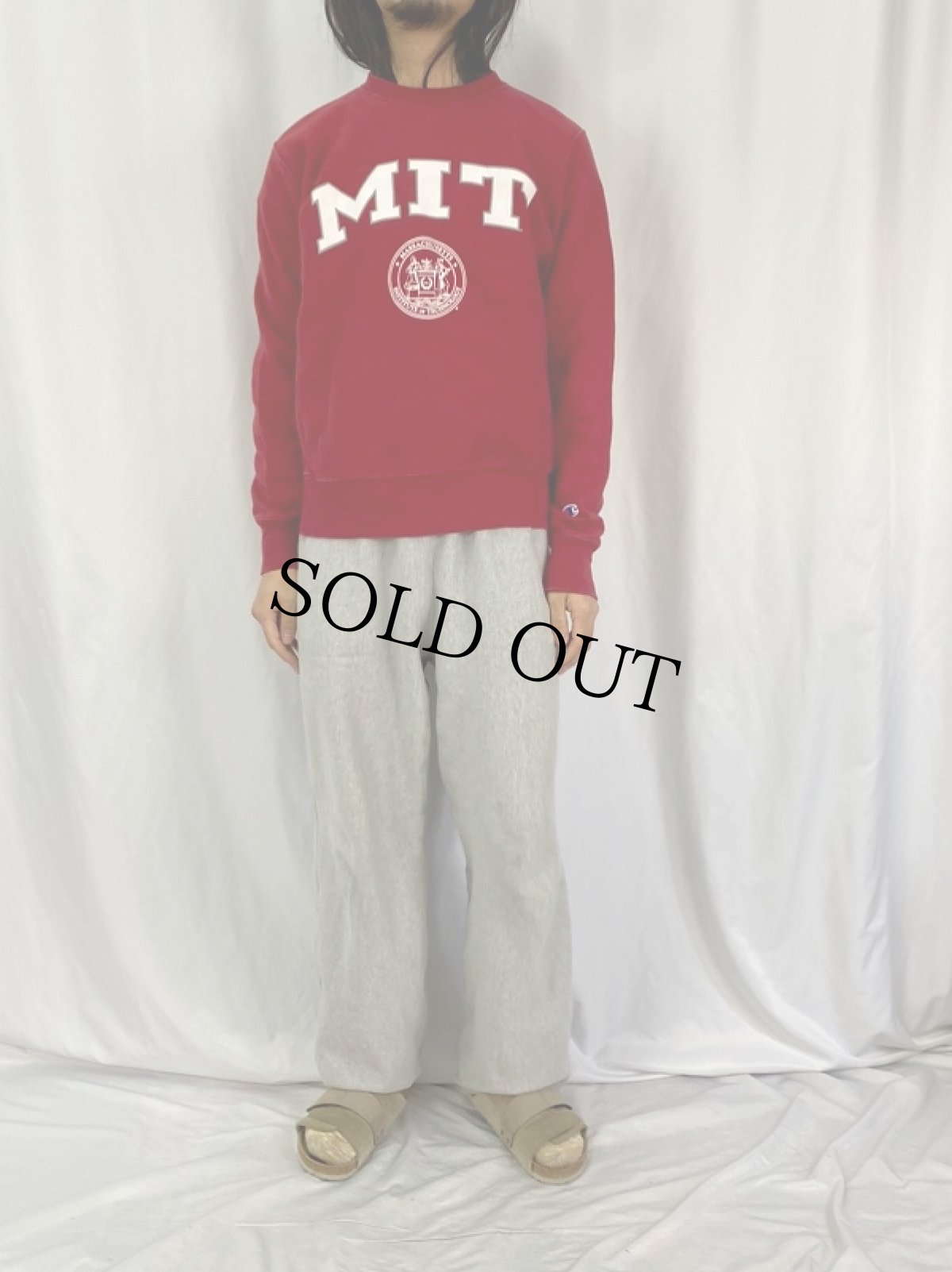 画像2: Champion REVERSE WEAVE "MIT" プリントスウェット S (2)