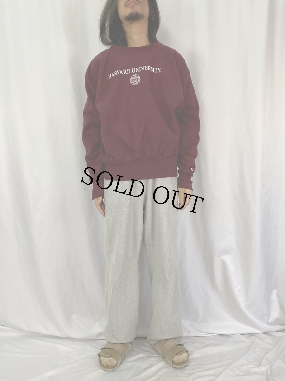 画像3: 00's Champion REVERSE WEAVE "HARVARD UNIVERSITY" プリントスウェット L (3)