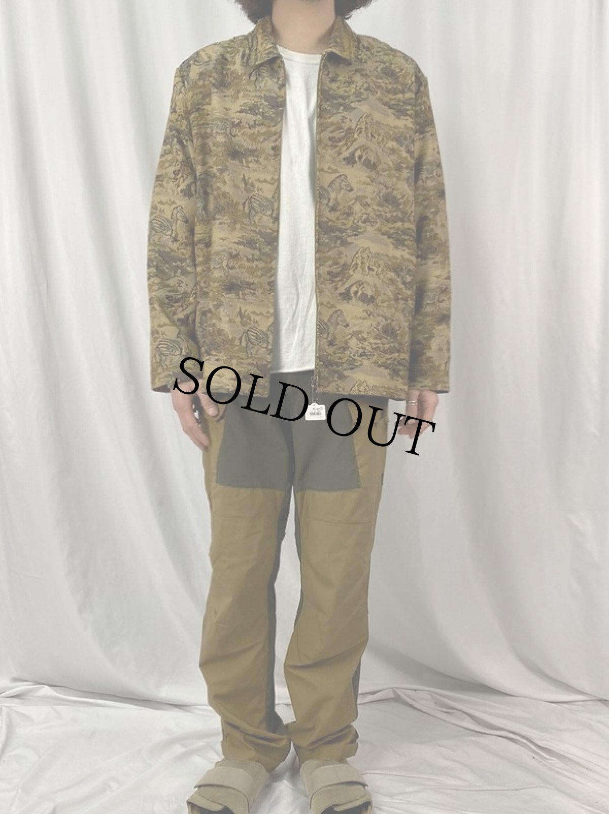 画像2: BonWorth アニマル柄 ジャガード織り ジップジャケット (2)