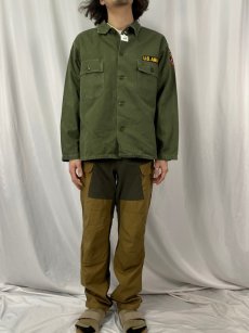 画像2: 60's US.ARMY ユーティリティシャツ 1st  パッチ付き  (2)