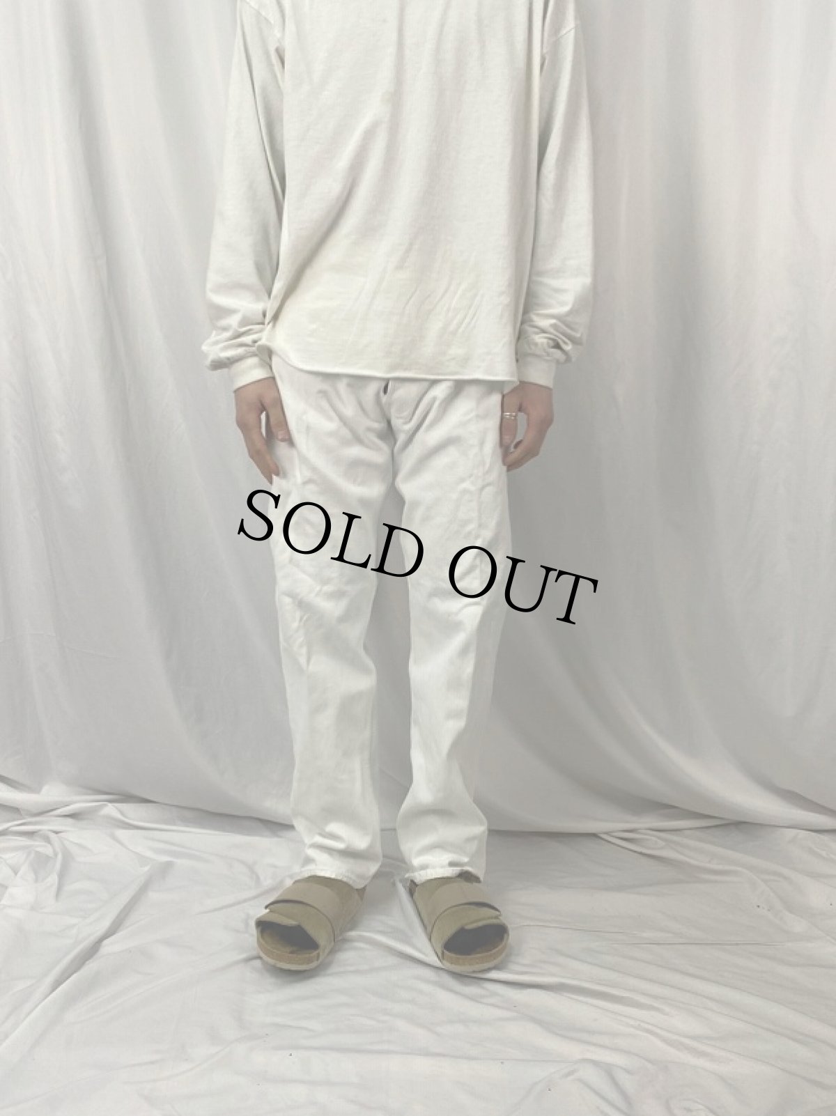 画像2: 90's Levi's 501 USA製 ホワイトデニムパンツ W31 (2)