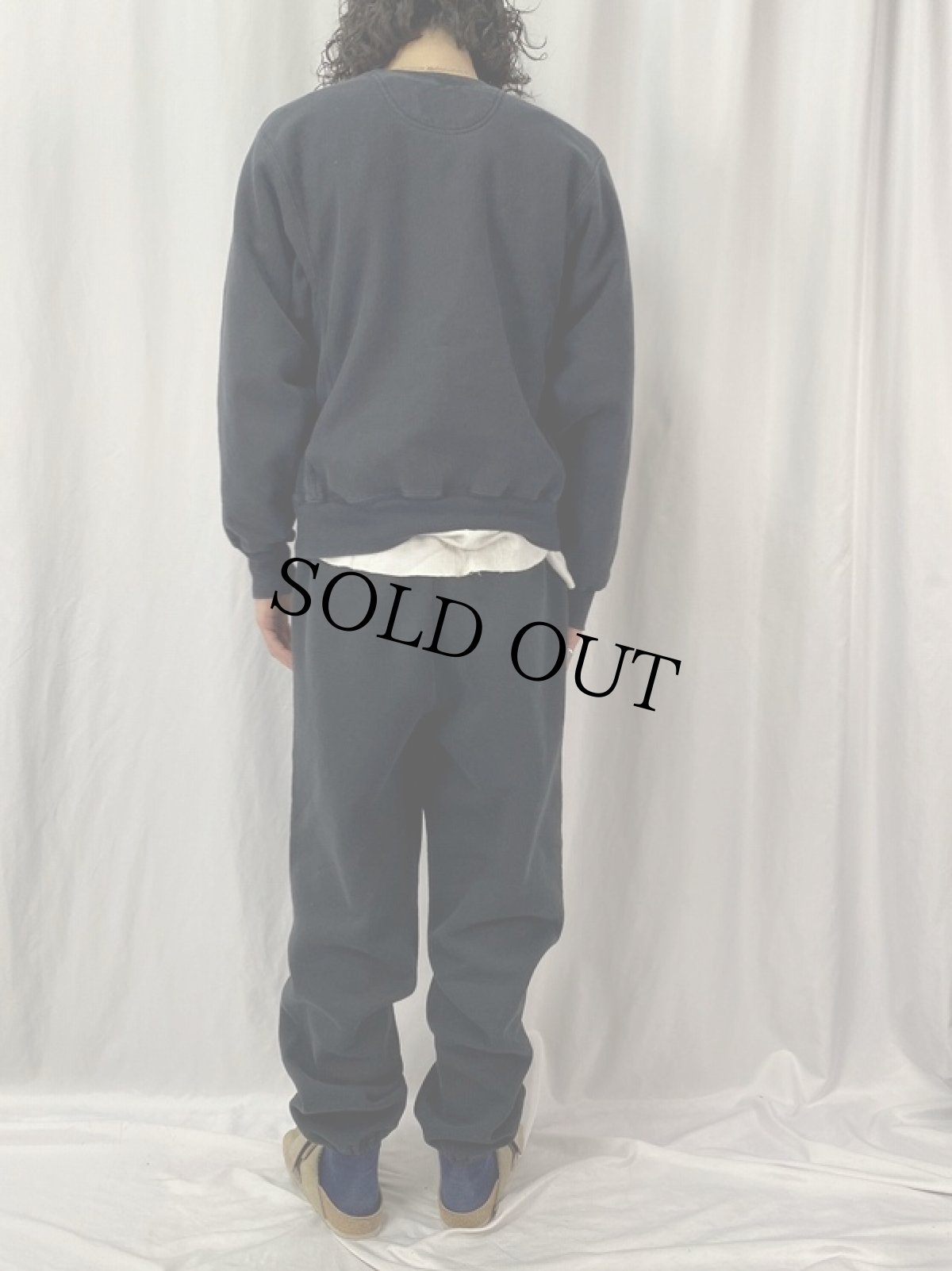 画像4: 00's Champion REVERSE WEAVE スウェット 目無し BLACK S (4)