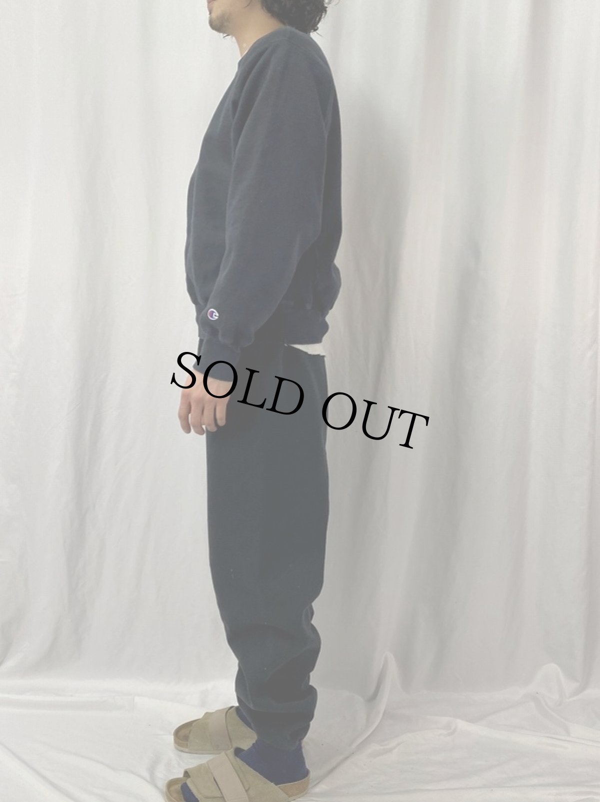 画像3: 00's Champion REVERSE WEAVE スウェット 目無し BLACK S (3)