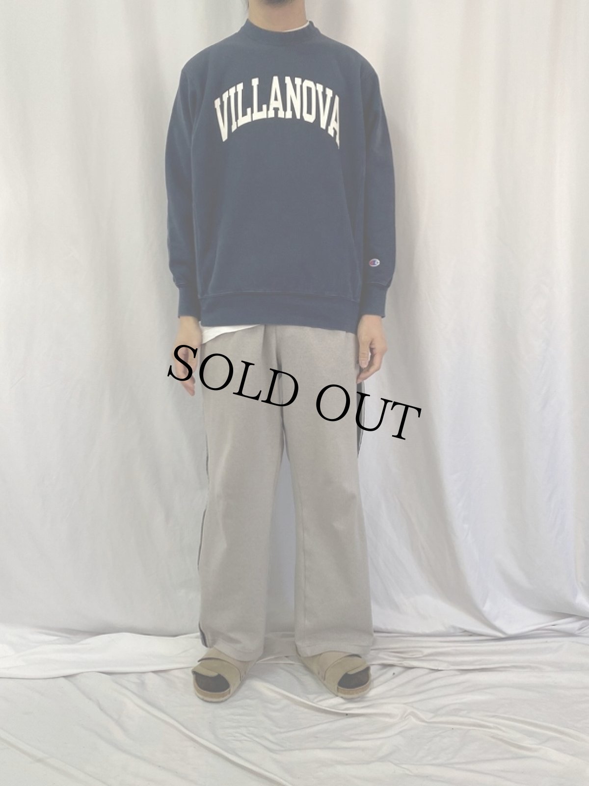 画像2: 00's Champion REVERSE WEAVE "VILLANOVA" プリントスウェット M (2)