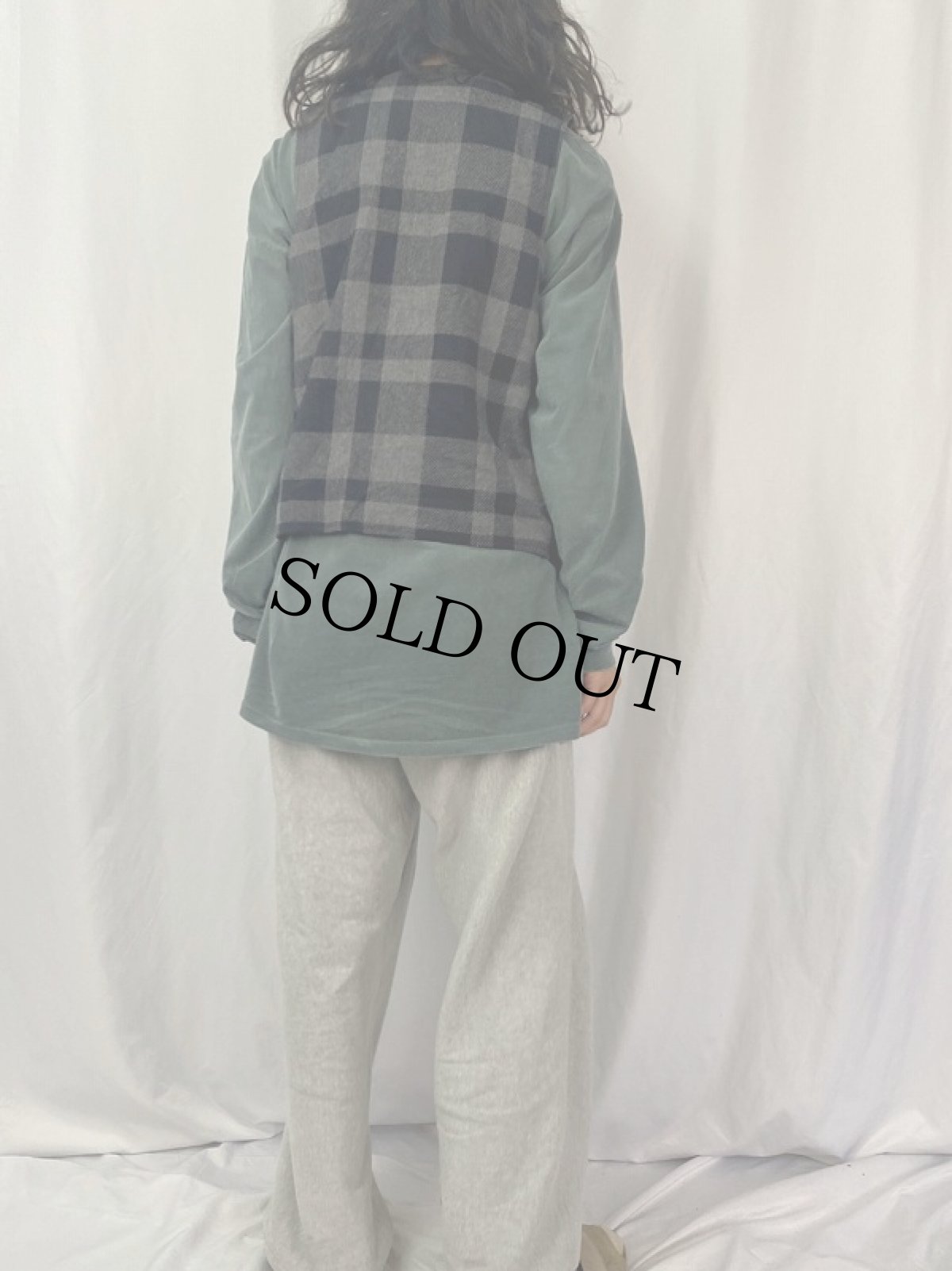 画像4: Ralph Lauren DENIM&SUPPLY チェック柄 ウールベスト M (4)