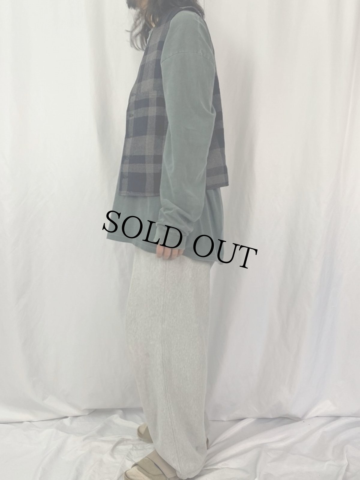 画像3: Ralph Lauren DENIM&SUPPLY チェック柄 ウールベスト M (3)