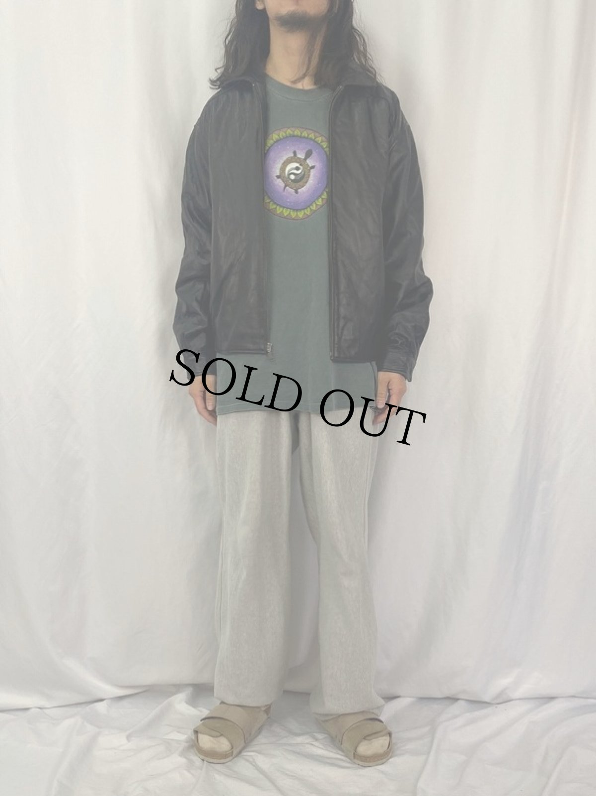 画像2: KIRKLAND レザージャケット L (2)