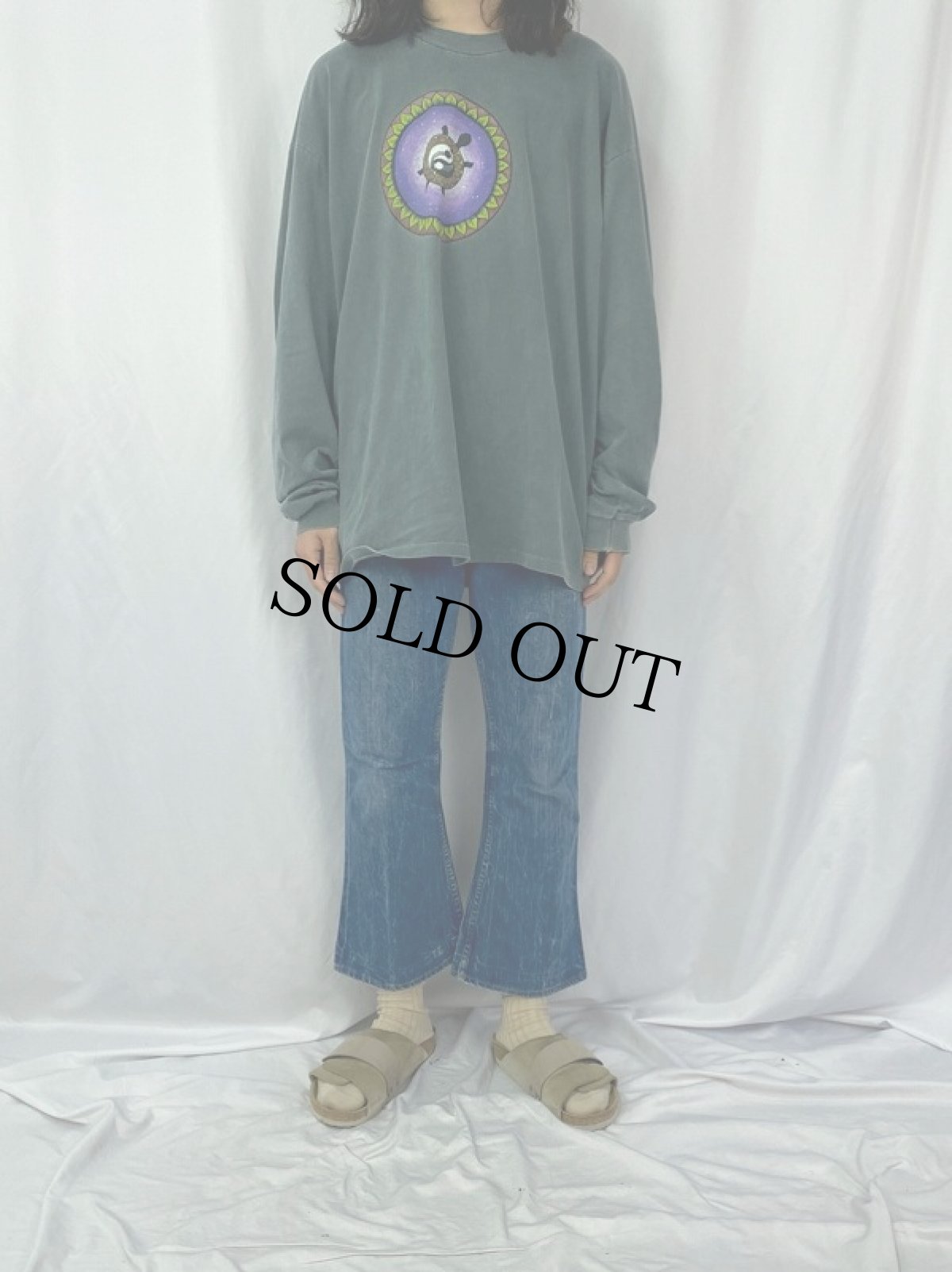 画像2: 70〜80's Levi's 646-0217 オレンジタブ ベルボトムデニムパンツ W32 (2)