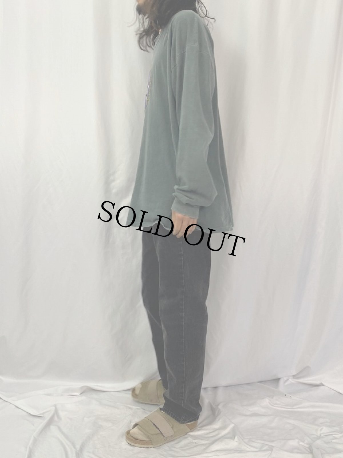 画像3: 90's Levi's 505 "REGULAR FIT STRAIGHT LEG" USA製 オレンジタブ ブラックデニムパンツ W35 (3)