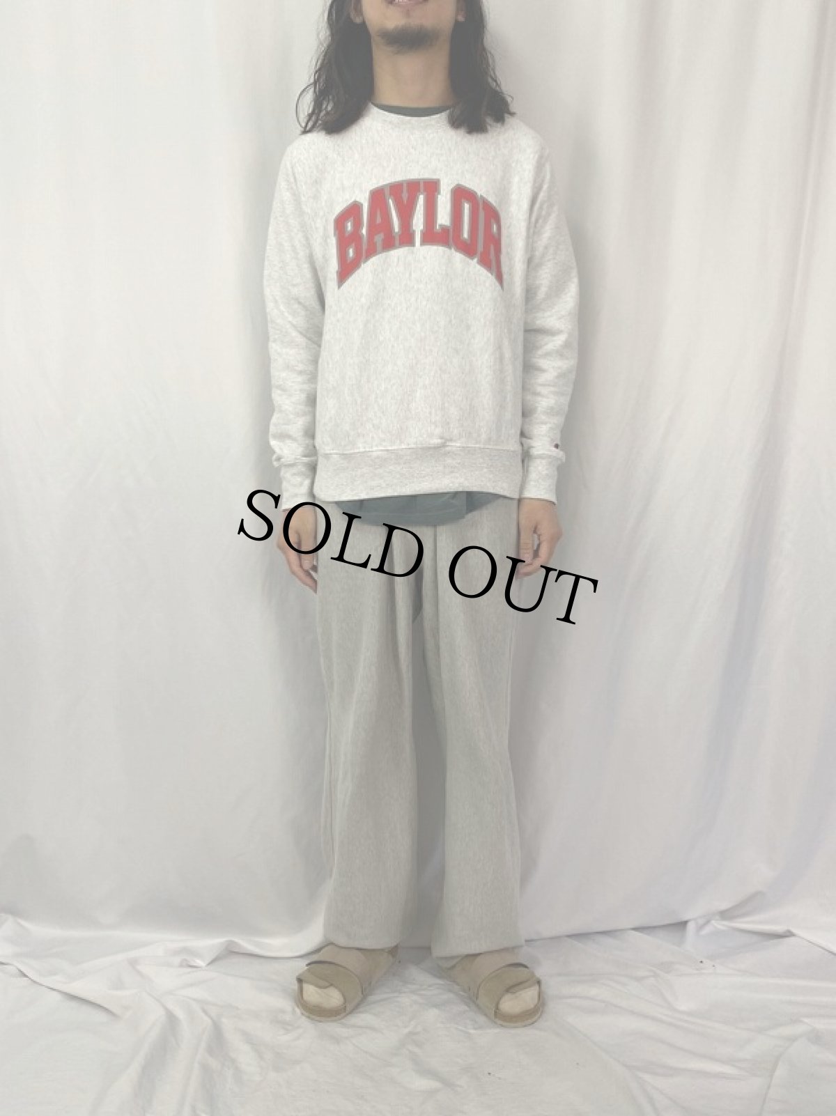 画像2: Champion REVERSE WEAVE "BAYLOR" プリントスウェット S (2)