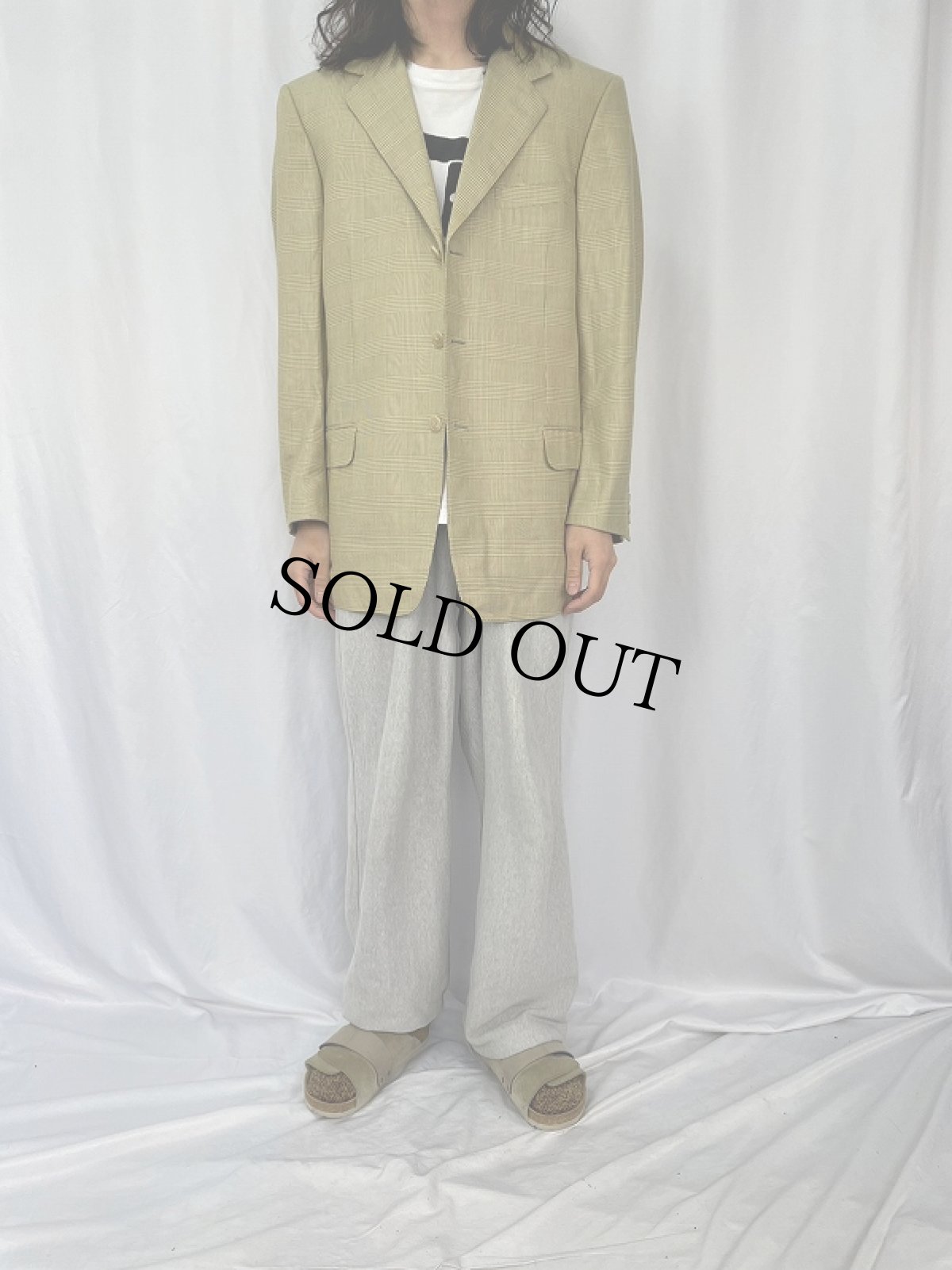 画像2: 80's Ermenegildo Zenia×Neiman Marcus ITALY製 チェック柄 ウールテーラードジャケット (2)