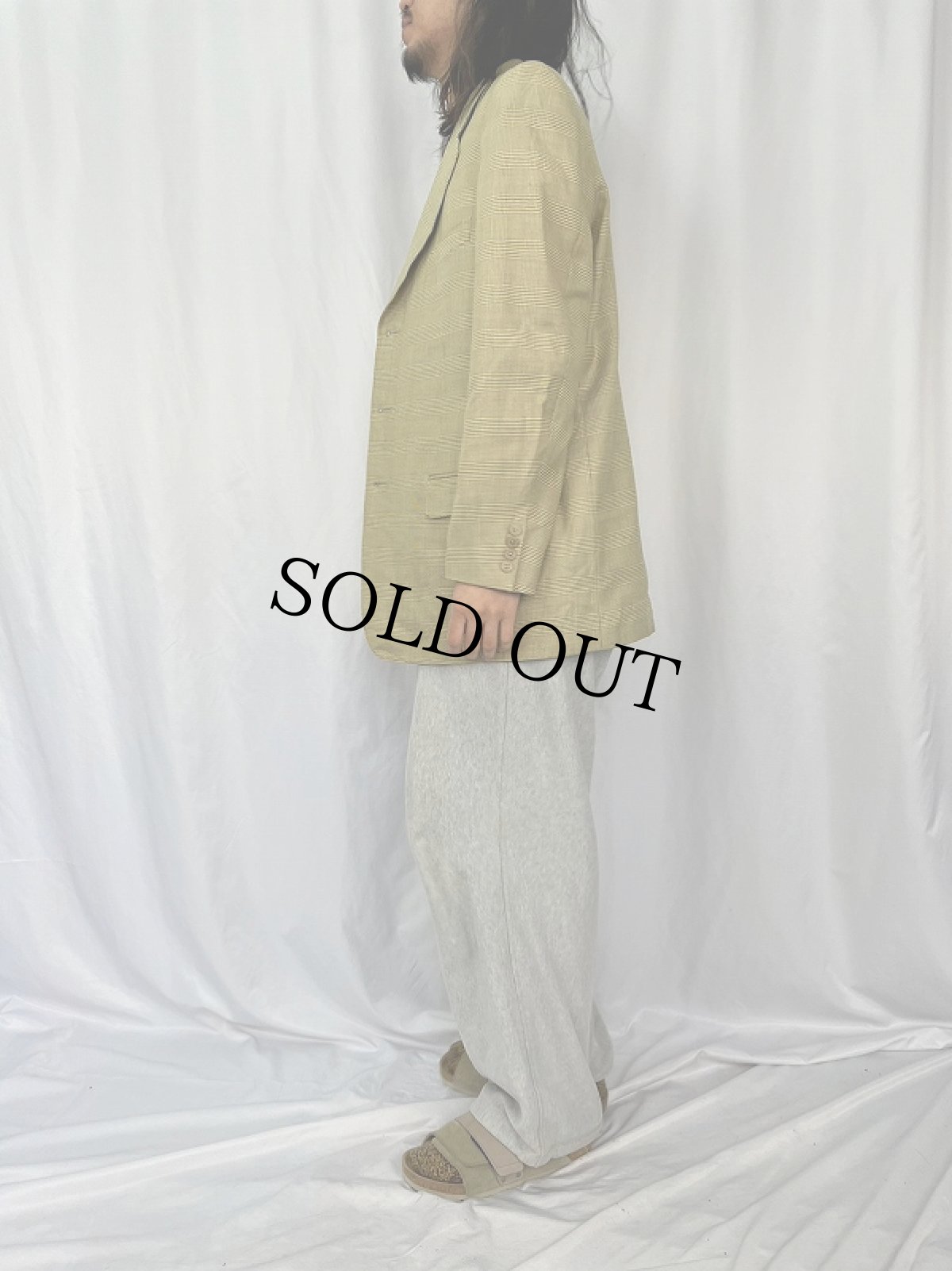 画像3: 80's Ermenegildo Zenia×Neiman Marcus ITALY製 チェック柄 ウールテーラードジャケット (3)