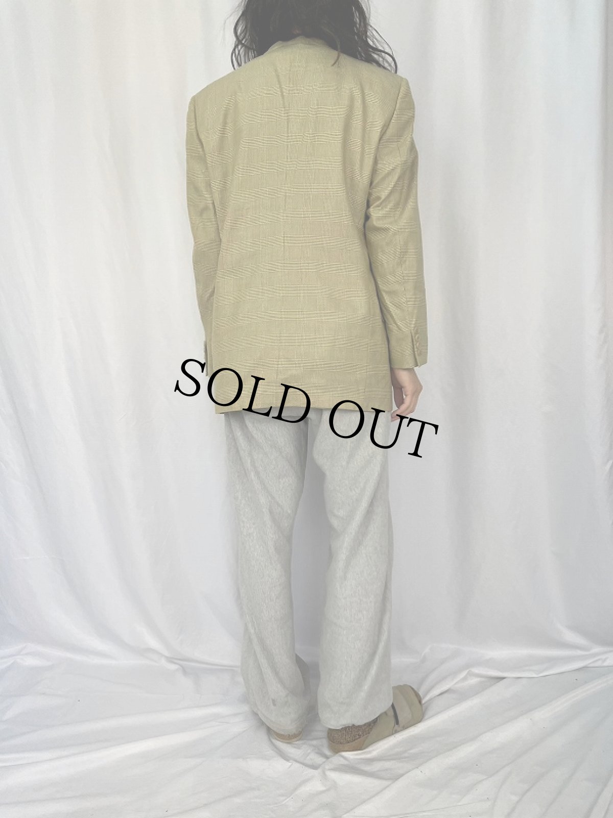 画像4: 80's Ermenegildo Zenia×Neiman Marcus ITALY製 チェック柄 ウールテーラードジャケット (4)