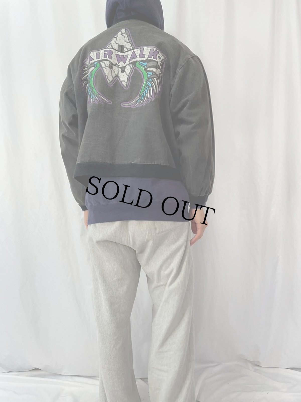 画像5: 90's Air Walk ブラックデニムスタジャン L (5)