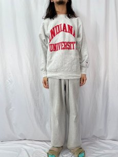 画像2: 90's Champion REVERSE WEAVE USA製 "INDIANA UNIVERSITY" プリントスウェット XL (2)